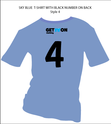 SKY BLUE Oztag Shirt with number